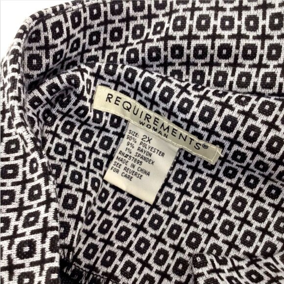 REQUIREMENTS Woman Lightweight Geometric Print Button down Jacket Size 2X - Picture 4 of 14
